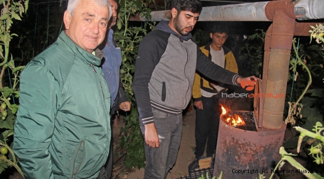Başkan Geyikçi Finikeli çiftçilerle don nöbetinde