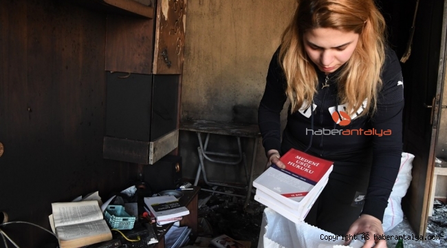 Evi yanan stajyer avukata Konyaaltı Belediyesi yardım eli uzattı