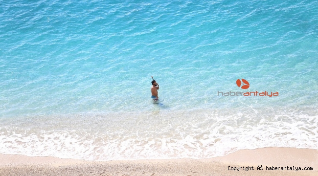 Kaş'ta şubat ayında deniz keyfi