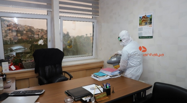 Alanya'da dezenfektasyon işlemleri devam ediyor
