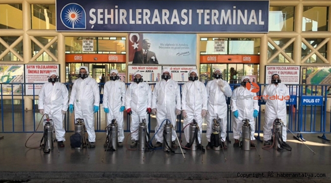 ANTALYA'DA DEZENFEKTE SEFERBERLİĞİ !