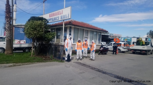 Büyükşehir Toptancı Hallerini dezenfekte ediyor