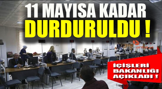 ADRES BİLDİRİMİ TESCİL İŞLEMLERİNİN DURDURULMA SÜRESİ UZATILDI