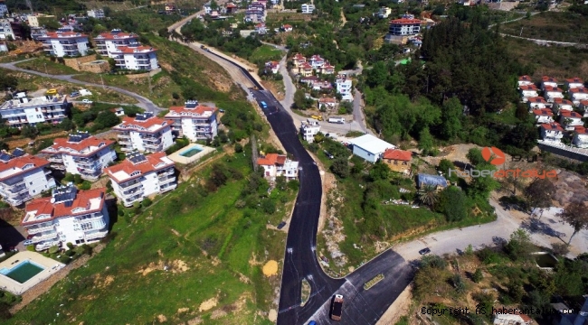 Alanya Belediyesinin asfaltlama çalışmaları