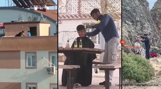 Antalya'dan dağda taşta tıraş manzaraları