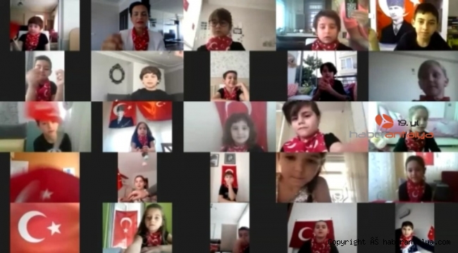 Miniklerden dijital 23 Nisan kutlaması