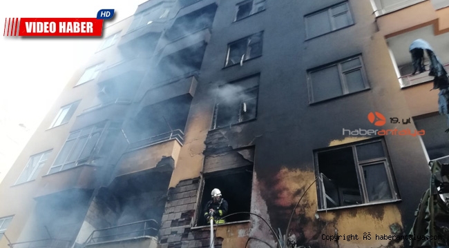 Alanya’da apartmanda yangın paniği