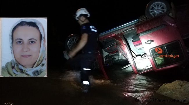 Alanya’da kamyonet köprüden çaya uçtu: 1 ölü