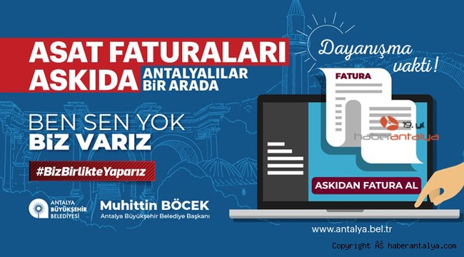 'Askıda fatura' uygulaması Antalya'da da başladı !