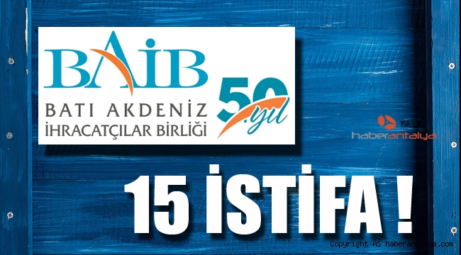   BAİB'de deprem; 15 kişilik istifa