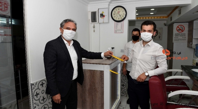 Berber ve kuaförlere maske desteği