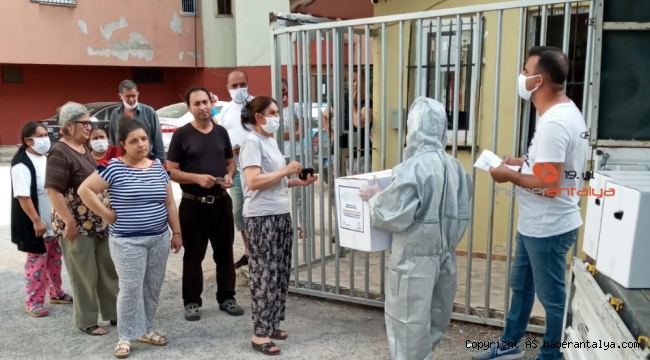 Karantina bölgesine gıda desteği