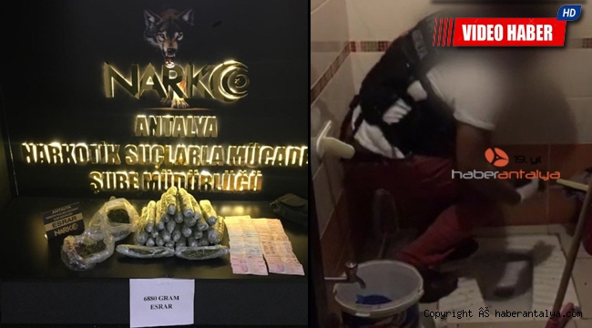 Tuvalet giderinden uyuşturucu ele geçirildi