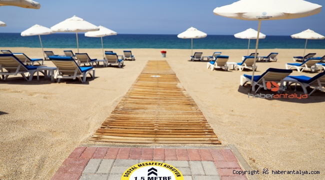 Alanya plajlarında kontrollü sosyal hayat başladı