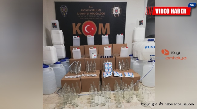 Antalya’da sahte içki operasyonu