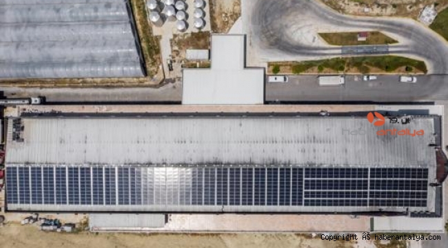 Dev fabrika, enerjisini güneşten alıyor