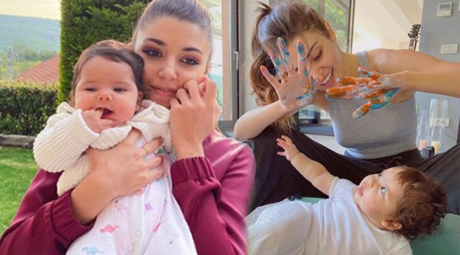 Hande Erçel'den teyze-yeğen pozu