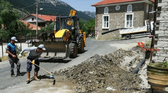 İbradı Ormana'da meskenler kanalizasyona bağlanıyor