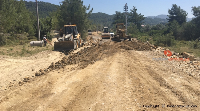 Manavgat-Gündoğmuş bağlantı yolu genişliyor