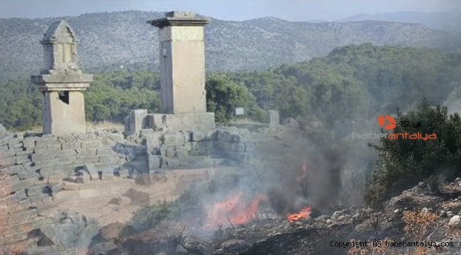 Xanthos Antik Kenti'ni tehdit eden yangın korkuttu!