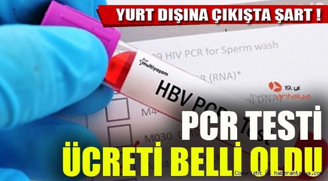 Yurt dışına çıkışlarda PCR testi istenen vatandaşlar için test ücreti belli oldu