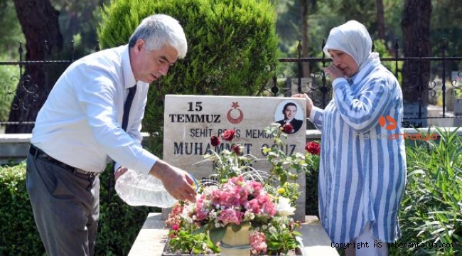 15 Temmuz şehidi mezarı başında anıldı