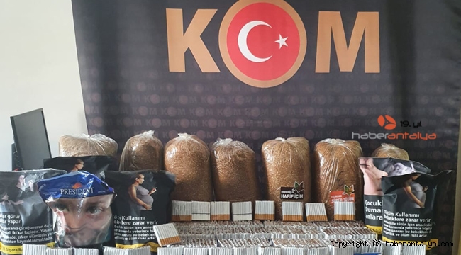 Antalya'da polisten kaçak tütün baskını
