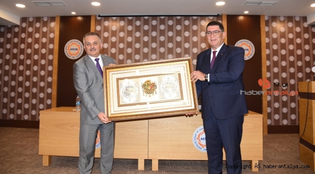 Antalya Valisi Yazıcı, AESOB'da 75 oda başkanıyla bir araya geldi