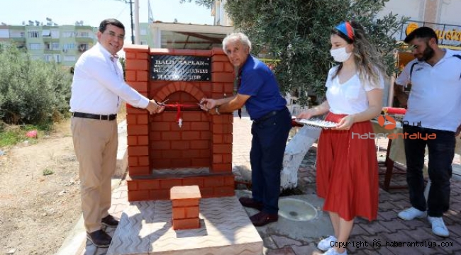 Antalyalı hayırsever, sokak hayvanları için çeşme yaptırdı