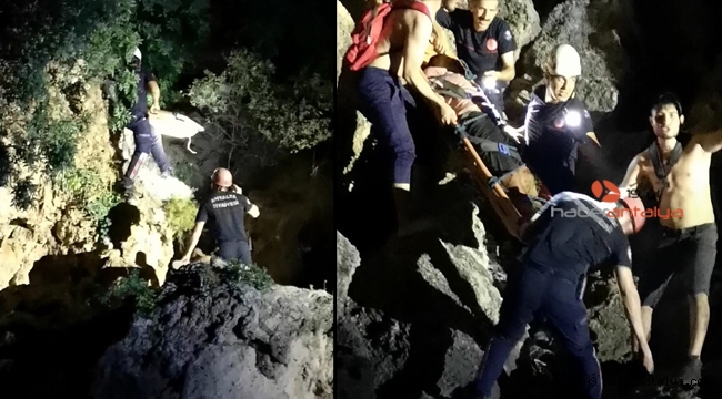 Arkadaşlarıyla şakalaşırken falezlerden yere çakıldı !