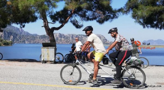 Görme engelli bisikletçiler, Ortaca'da kampta