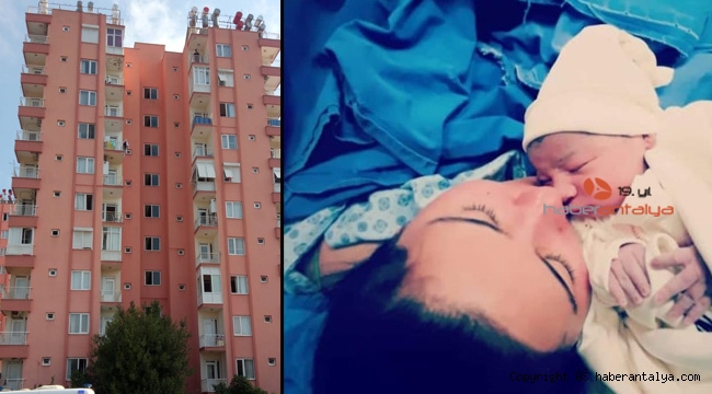 Kan donduran olay. Önce bebeğini sonra kendisini aşağı bıraktı !