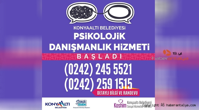 Konyaaltı'ndan ücretsiz psikolojik danışma hizmeti