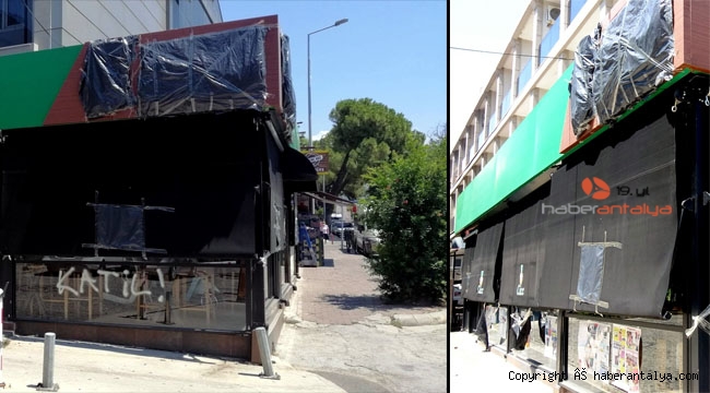 Pınar'ı katilinin işyerindeki 'katil' kelimesi gazete ile kapatıldı