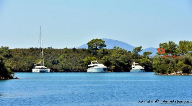 Yeşil ve mavinin harika uyumu; Göcek