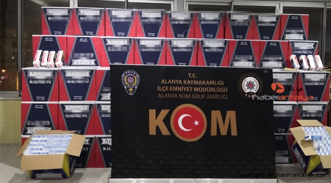 Alanya polisi yakaladı ! Tam 1 milyon 110 adet