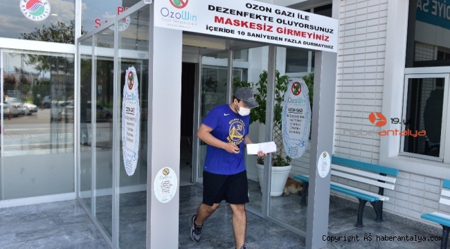 Belediye Tıp Merkezi girişine ozon odası