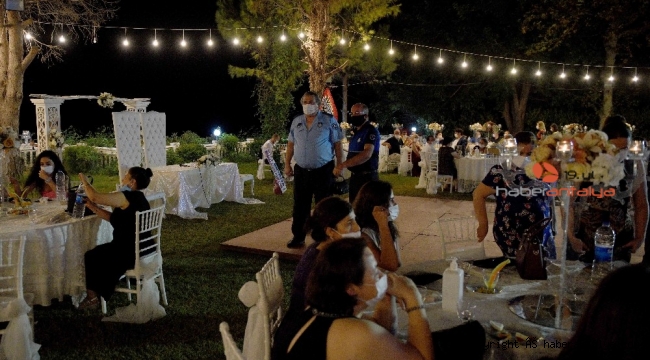 Düğünlerde korona virüs denetimi