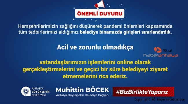 Flaş ! Belediyeye girişler sınırlandırıldı 
