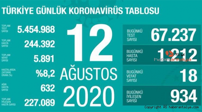 İşte son koronavirüs rakamları !