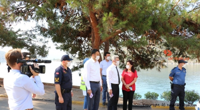Kaş'ta Korona virüs denetimi