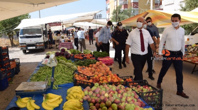 Kumluca'da kaymakamlı virüs denetimi !