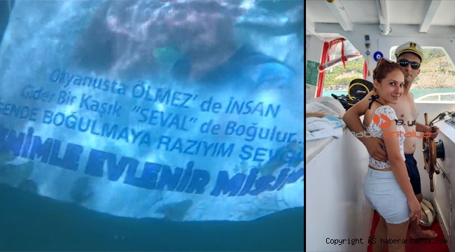 Polis memuru ve kız arkadaşından su altında romantik anlar