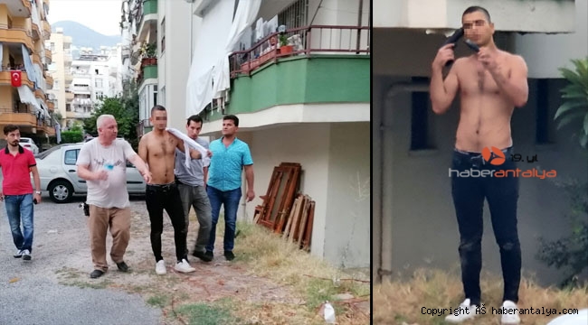Alanya’da korku dolu anlar. Kafasına silah dayadı !