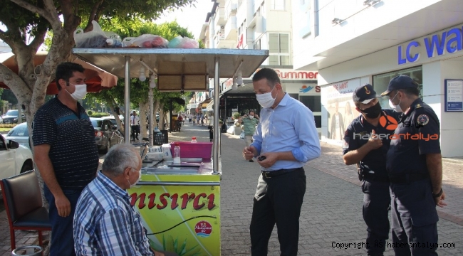 Alanya'da korona virüs denetimi