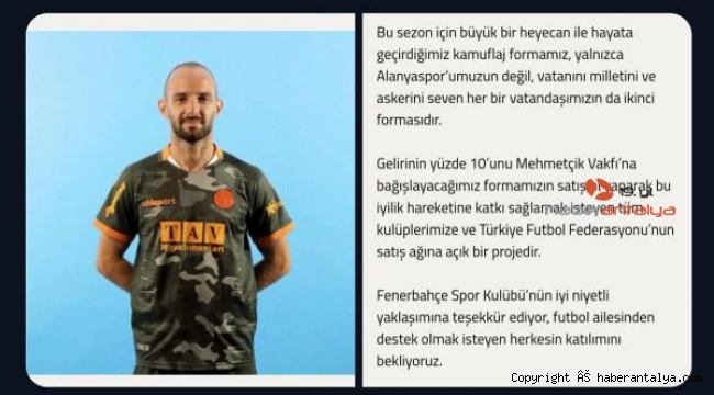 Aytemiz Alanyaspor'dan Fenerbahçe'ye teşekkür