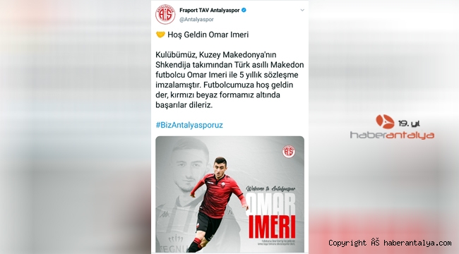 Fraport TAV Antalyaspor'dan bir transfer daha