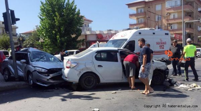 Gazipaşa'da korkutan kaza