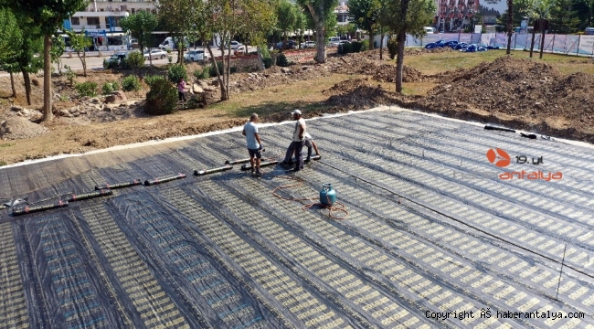 Kemer Atatürk Parkı'nda çalışma başladı