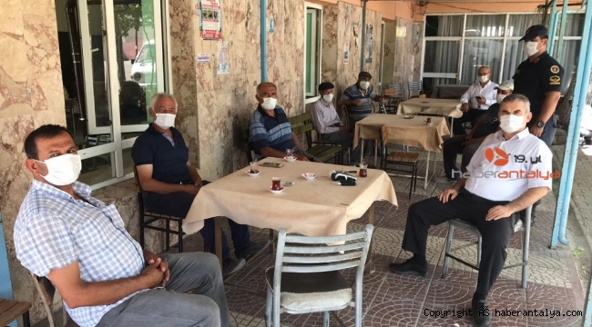 Korkuteli'de jandarma korona virüs denetimi